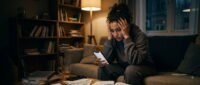 Person feeling overwhelmed by modern dating and dating apps