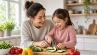 parent child cooking together jpg