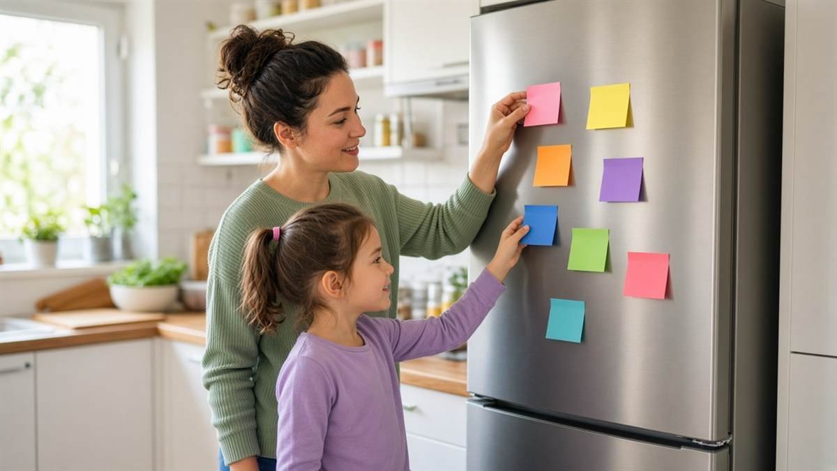 Realistic photo of parent and child high five after calm talk
